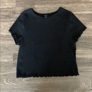 Short sleeve black top